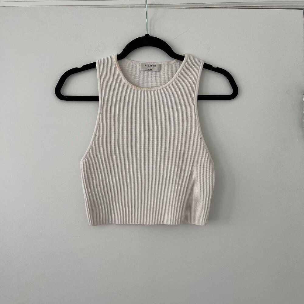 Sculpt Knit Racer Cropped Tank